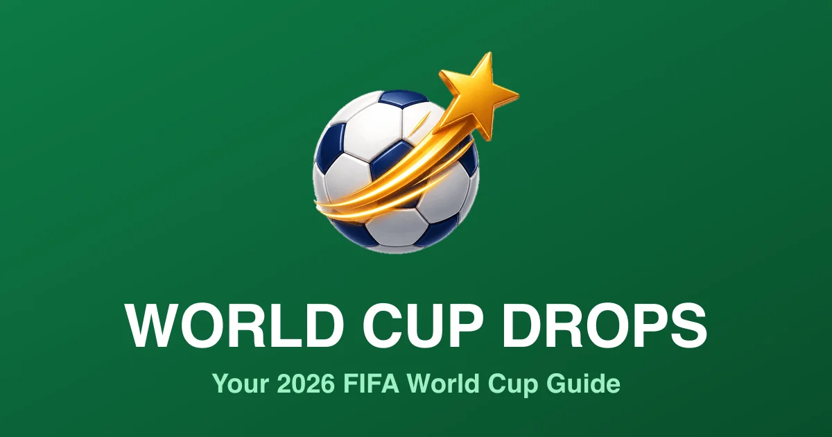 World Cup Drops graphic ranking the biggest shocks and upsets of the 2026 World Cup so far.