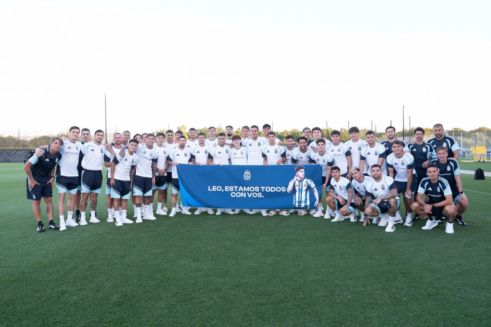 The Argentina national football team ahead of the 2026 World Cup. An official photo from Argentina's national team account.