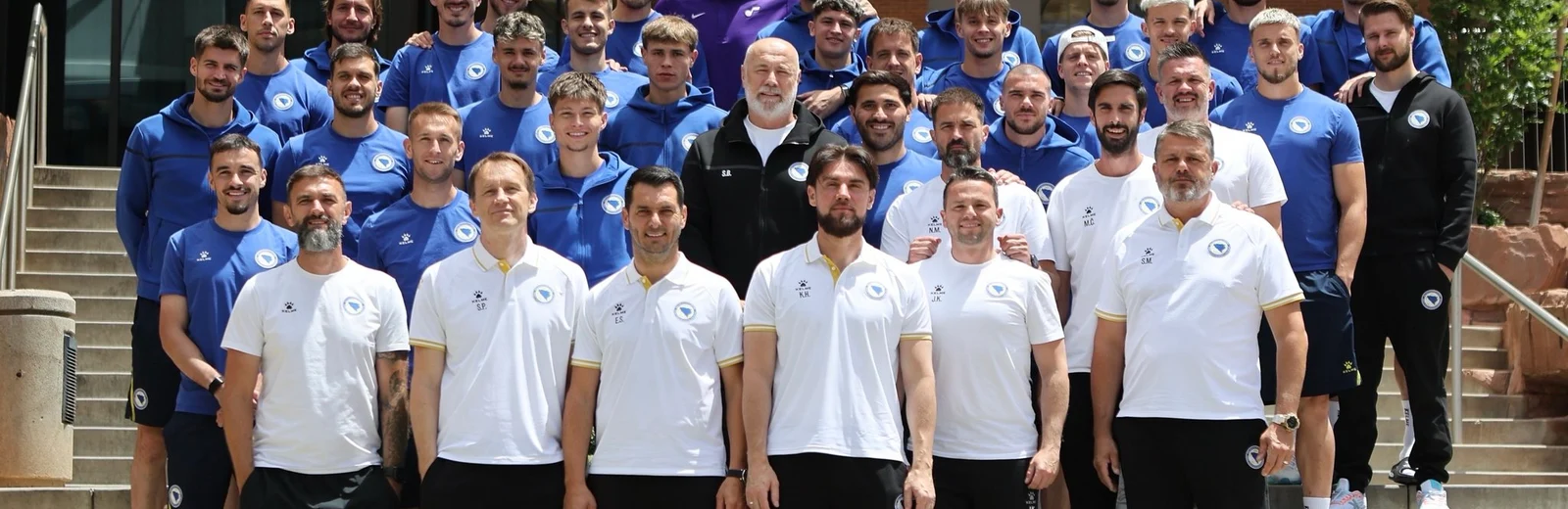The Bosnia and Herzegovina national football team ahead of the 2026 World Cup. An official photo from the Bosnia and Herzegovina national team account.