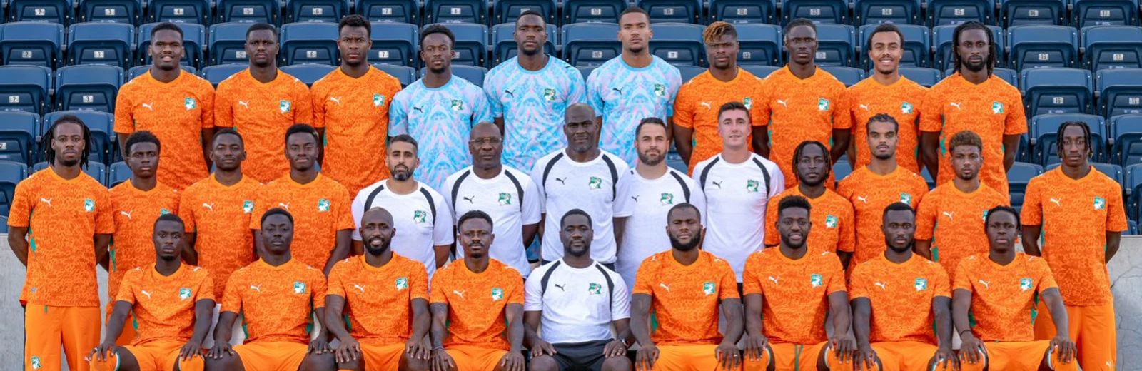 The Ivory Coast national football team ahead of the 2026 World Cup. An official photo from the Ivory Coast national team account.