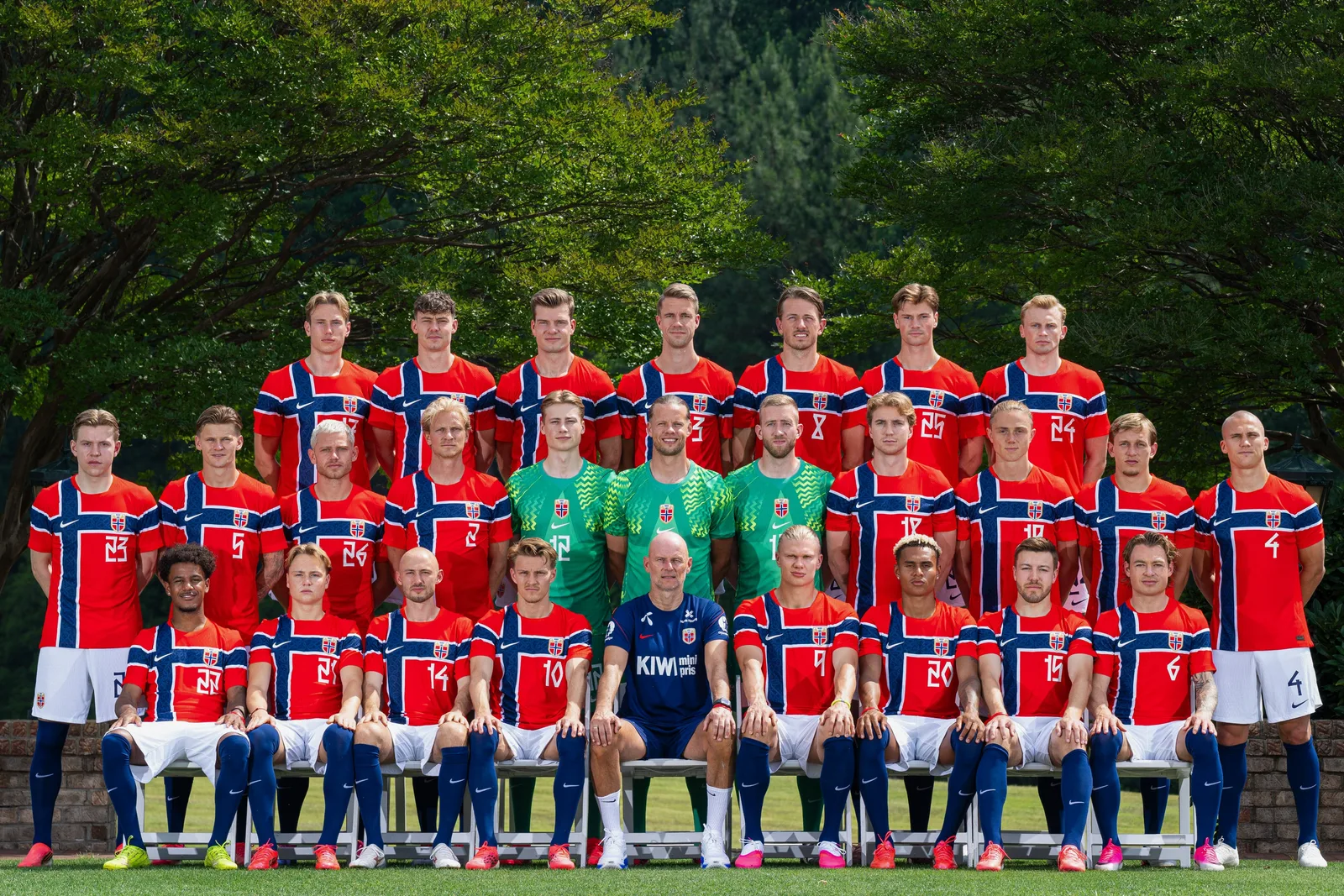 The Norway national football team ahead of the 2026 World Cup. An official photo from Norway's national team account.
