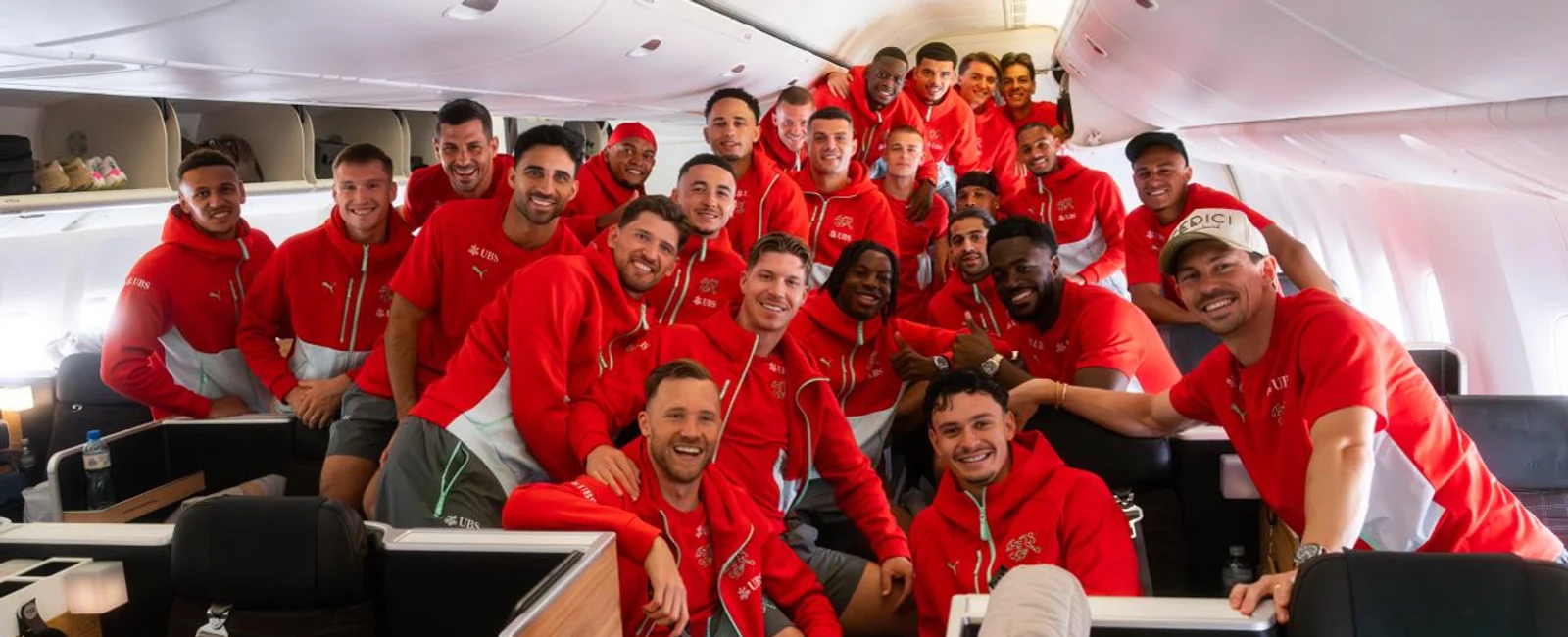 The Switzerland national football team ahead of the 2026 World Cup. An official photo from the Switzerland national team account.
